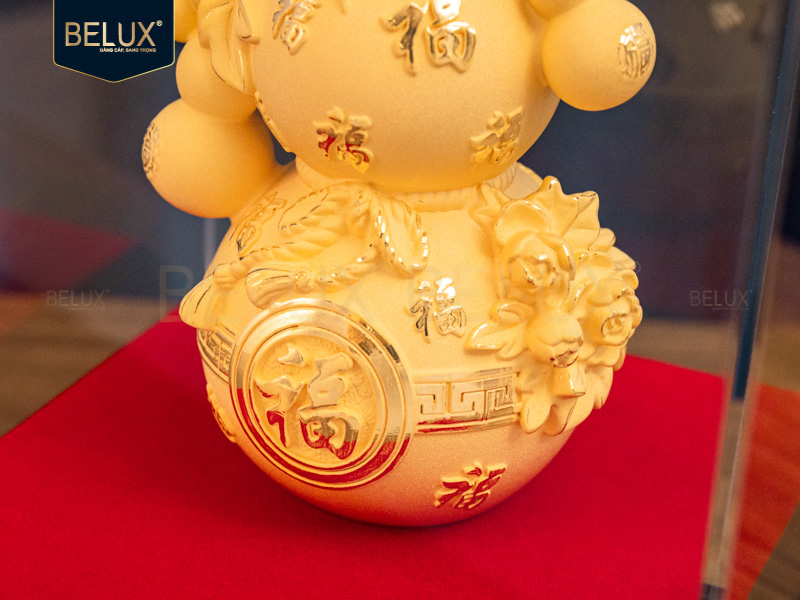 Hồ Lô dát vàng cát  9x7x13cm